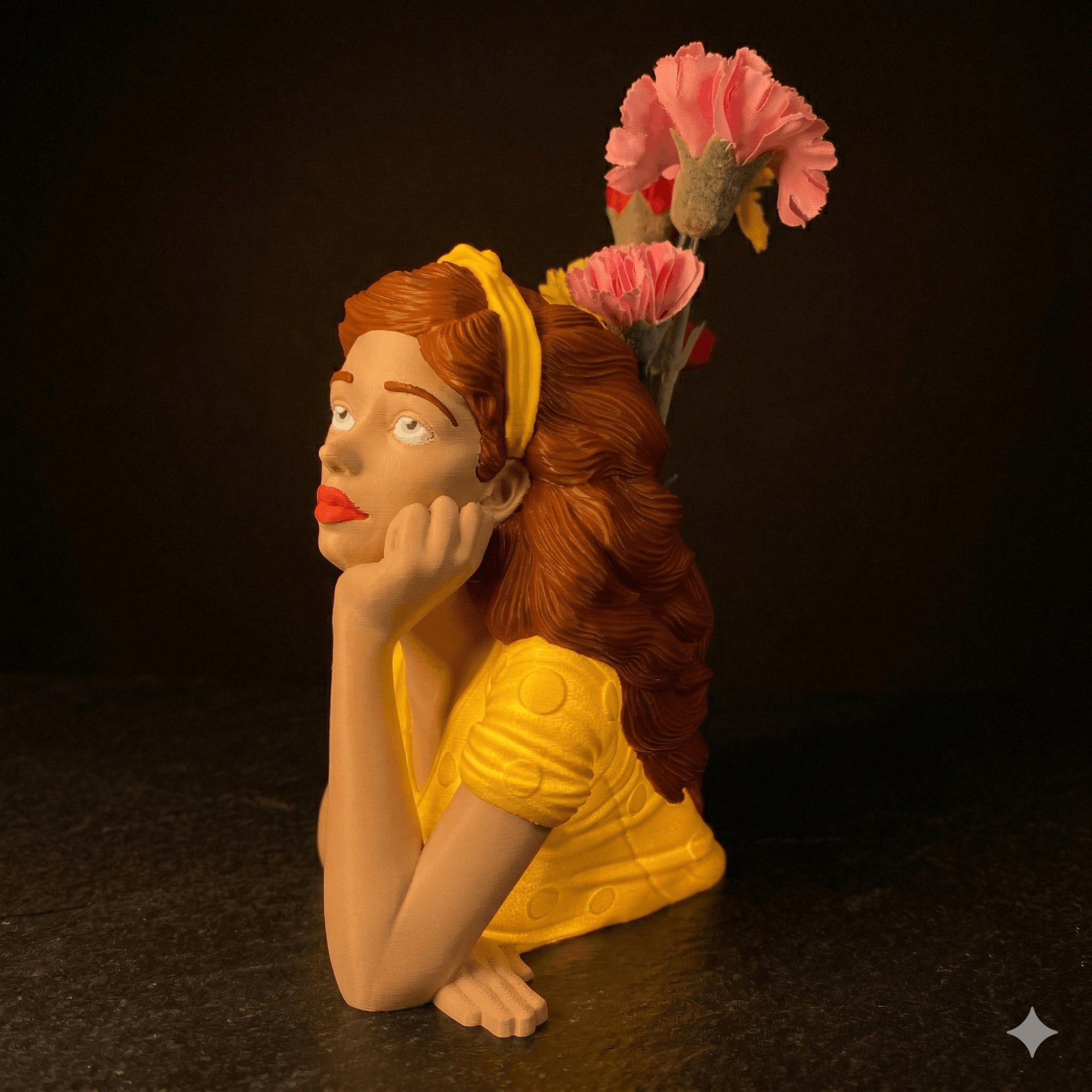 Hand-painted 3D printed figure — multi-color finishing by Azata 3D